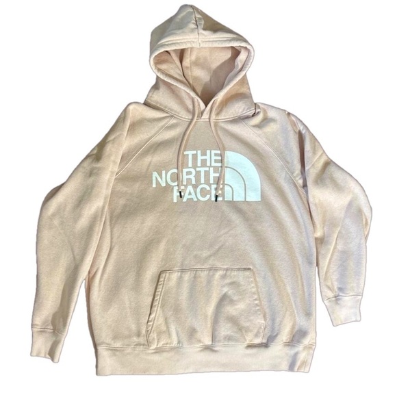 The North Face light pink pullover hoodie sweatshirt with front pocket size 1X - Picture 1 of 8